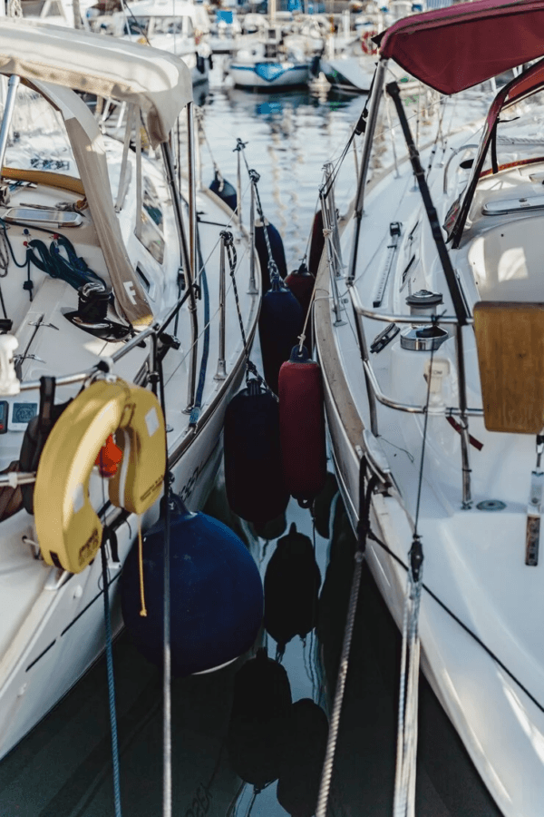 Boats in marina